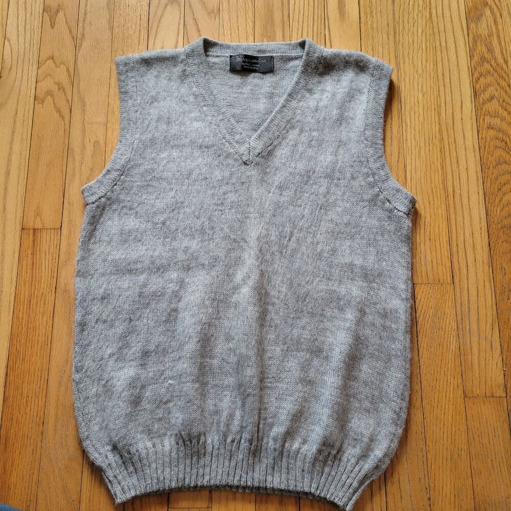 Alpacaware Gray Alpaca Yarn Sweater Vest Medium